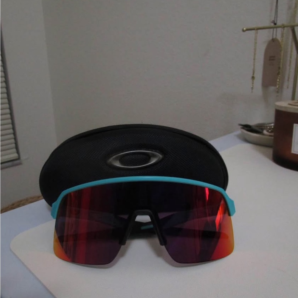 Oakley- Sutro Lite with Prizm Road Iridium Lense with Matte Celeste Frame